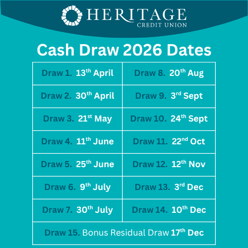 Csh Draw Heritage Credit Union Cash Draw 2025